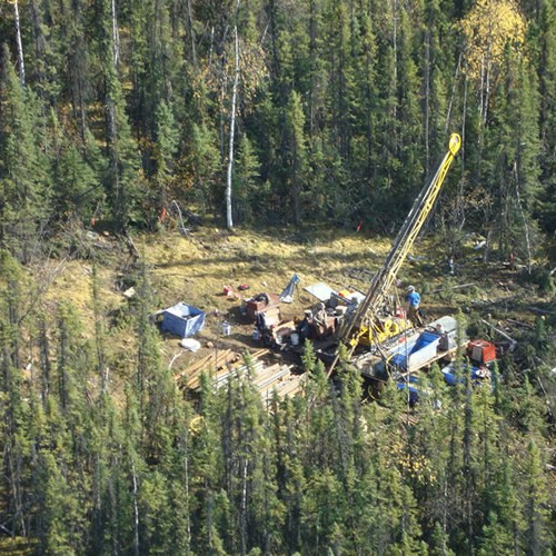 Aerial Shot of Drill Rig