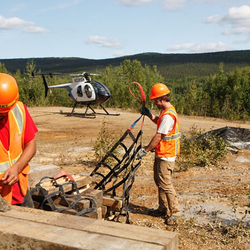 Hauling Drill Platforms via Helicopter